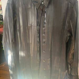 Anthropologie Shimmering Black Blouse